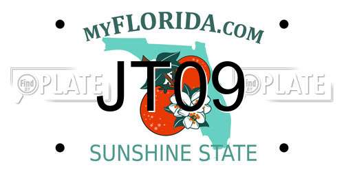 JT09 Florida License Plate