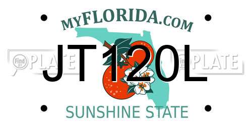 JT120L Florida License Plate