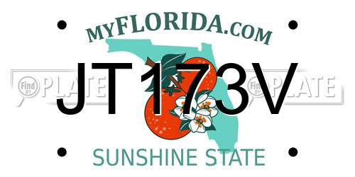 JT173V Florida License Plate