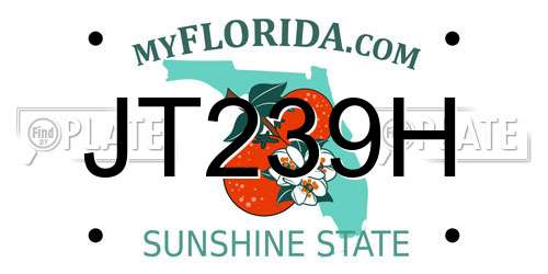 JT239H Florida License Plate