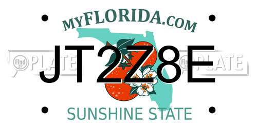 JT2Z8E Florida License Plate