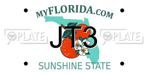 JT3 Florida License Plate