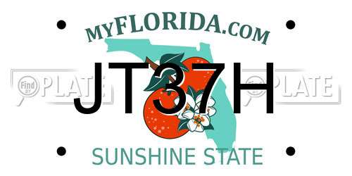 JT37H Florida License Plate