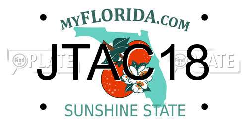 JTAC18 Florida License Plate