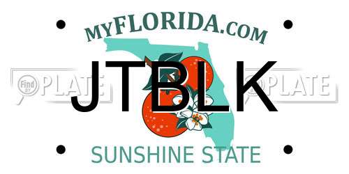 JTBLK Florida License Plate