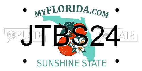 JTBS24 Florida License Plate