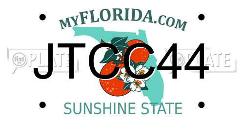 JTCC44 Florida License Plate
