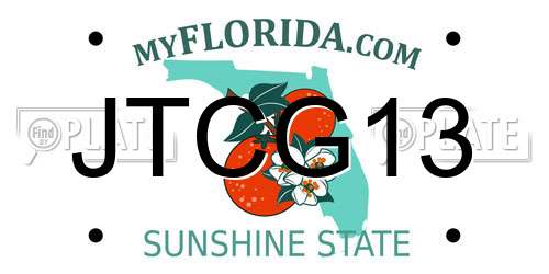 JTCG13 Florida License Plate