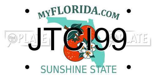 JTCI99 Florida License Plate