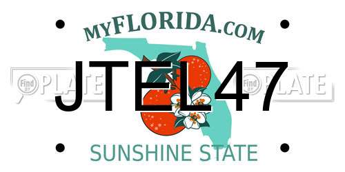 JTEL47 Florida License Plate