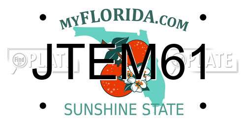 JTEM61 Florida License Plate