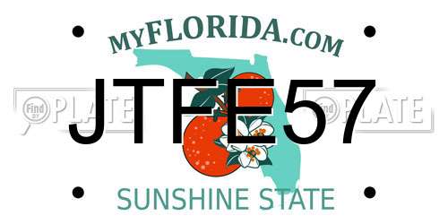 JTFE57 Florida License Plate