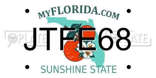 JTFE68 Florida License Plate
