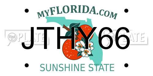 JTHY66 Florida License Plate