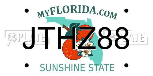 JTHZ88 Florida License Plate