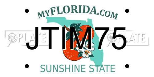 JTIM75 Florida License Plate