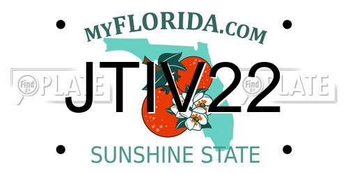 JTIV22 Florida License Plate