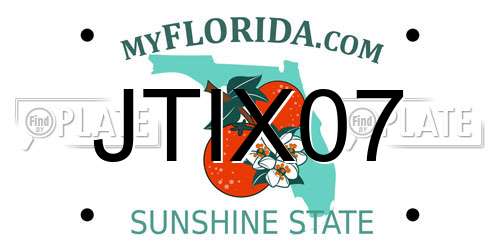 JTIX07 Florida License Plate