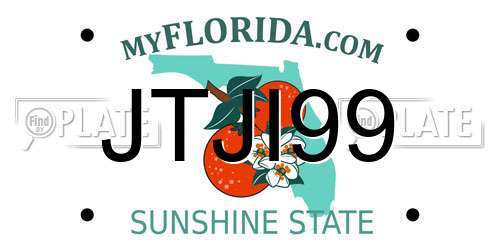 JTJI99 Florida License Plate