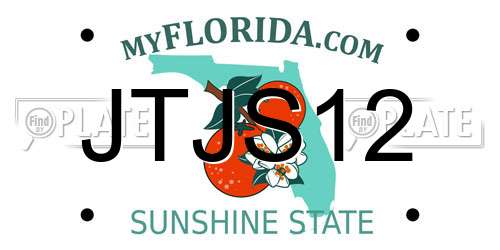 JTJS12 Florida License Plate