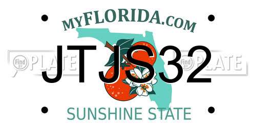 JTJS32 Florida License Plate