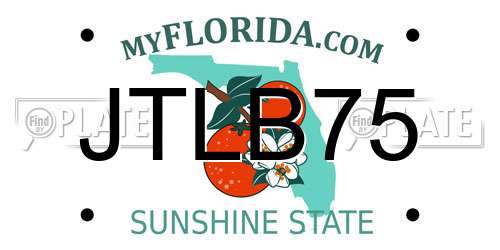 JTLB75 Florida License Plate