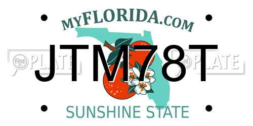 JTM78T Florida License Plate