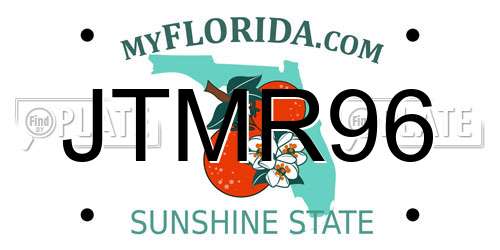 JTMR96 Florida License Plate