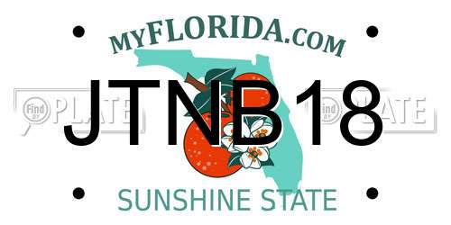 JTNB18 Florida License Plate