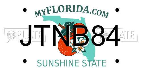 JTNB84 Florida License Plate