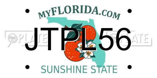 JTPL56 Florida License Plate