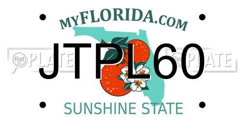JTPL60 Florida License Plate