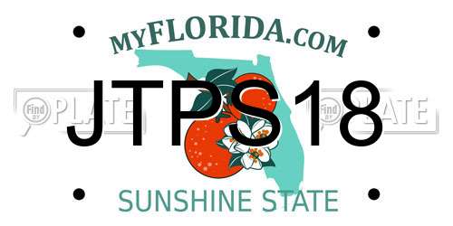 JTPS18 Florida License Plate