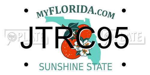 JTRC95 Florida License Plate