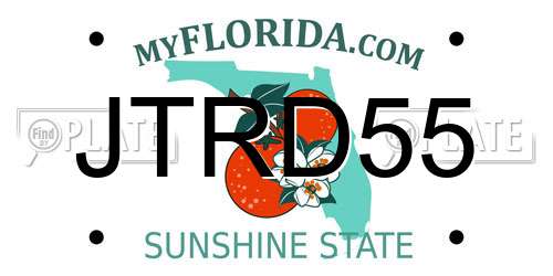 JTRD55 Florida License Plate