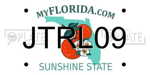 JTRL09 Florida License Plate