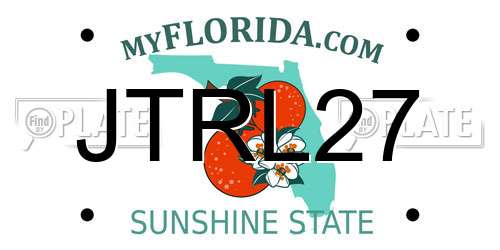 JTRL27 Florida License Plate