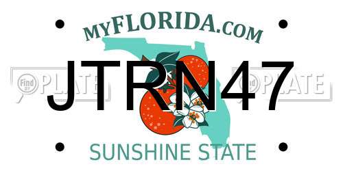 JTRN47 Florida License Plate
