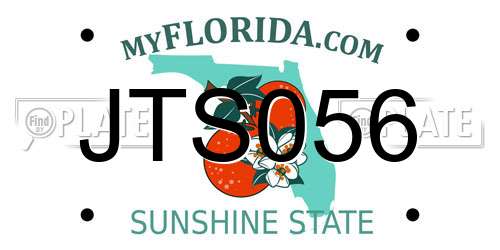 JTS056 Florida License Plate