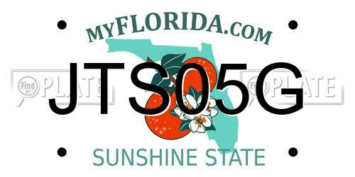 JTS05G Florida License Plate