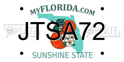 JTSA72 Florida License Plate