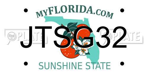 JTSG32 Florida License Plate