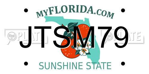 JTSM79 Florida License Plate
