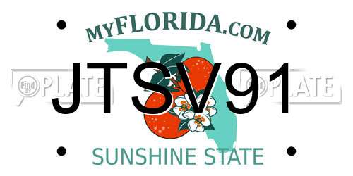 JTSV91 Florida License Plate