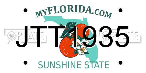 JTT1935 Florida License Plate