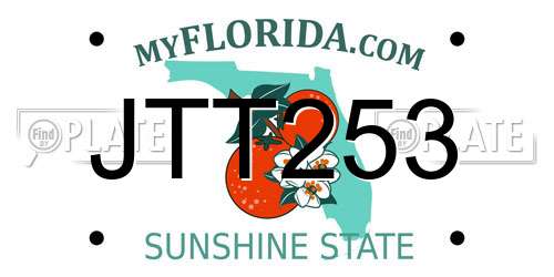 JTT253 Florida License Plate