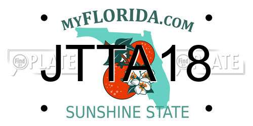 JTTA18 Florida License Plate