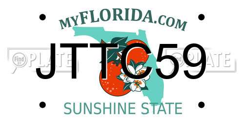 JTTC59 Florida License Plate