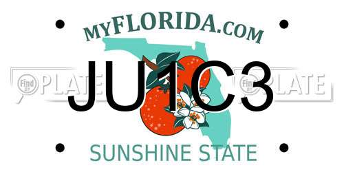 JU1C3 Florida License Plate