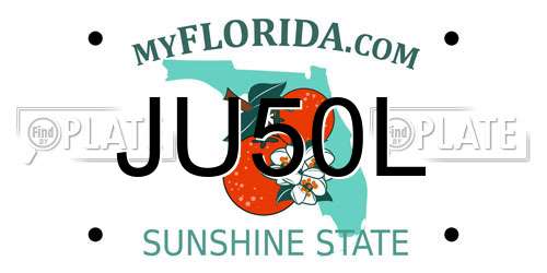 JU50L Florida License Plate